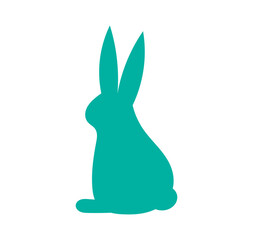 Wall Mural - easter bunny icon silhouette. vector illustration.