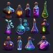 app potion bottle video game ai generated