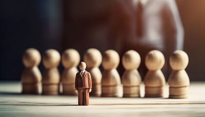 Poster - Chess pieces aligned in strategic business moves generated by AI