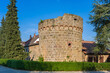Der sogenannte Dicke Turm als Rest der ehemaligen Stadtmauer in Bad Bergzabern. Region Pfalz im Bundesland Rheinland-Pfalz in Deutschland
