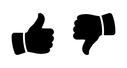 Wall Mural - thumb up and thumb down