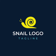 Wall Mural - creative and unique colorful snail and snail shell animal template logo design.