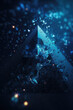 © ADDICTIVE STOCK - Blue futuristic technology background with triangular shapes. Generative AI