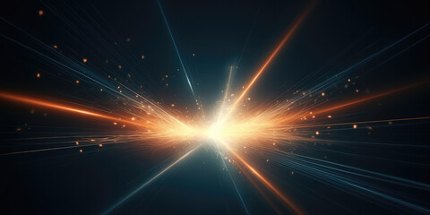 Blue futuristic technology background with organic motion. Generative AI