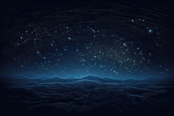 ASCII Art style Illustration of XXXXX over blue background. Generative AI