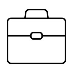 Wall Mural - briefcase icon. business bag icon. suitcase, portfolio symbol, linear style pictogram isolated on wh
