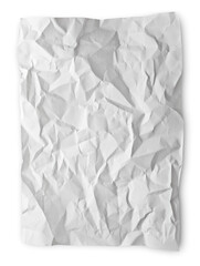 Crumpled paper isolated on transparent background