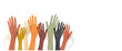 Human hands. Diverse group of people. People equity help.	