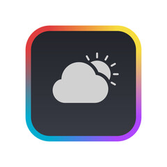 mostly cloudy - pictogram (icon)