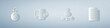 © Iryna - Set Financial growth dollar, Mobile with, Consumer product rating and File document. Paper art style. Vector