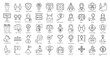 © Michael - Feminism Thin Line Icons Woman Gender Equality Iconset in Outline Style 50 Vector Icons in Black