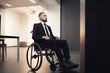 © Andrii  - Portrait Of Confident Businessman Sitting In Wheelchair. Generative AI