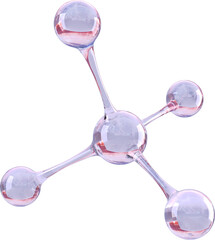 Wall Mural - Abstract molecule model