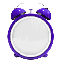 purple empty alarm clock