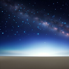 Wall Mural - night sky with stars - Starry sky on the beach landscape - Calm beach background for design - landscape for design - Generative AI