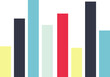 Digital composite image of multi colored bar graph