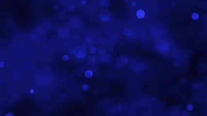 Abstract Blue Bokeh Lights Seamless Loop. Festive background.