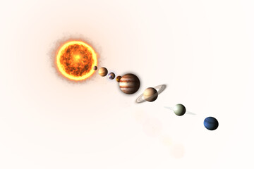 Wall Mural - illustrative image of solar system