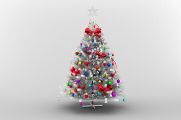 multi colored decorated christmas tree