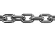 Close up 3d image of silver chain 