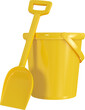 Yellow bucket and shovel