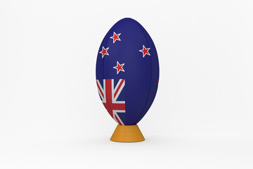 Wall Mural - New Zealand flag rugby ball