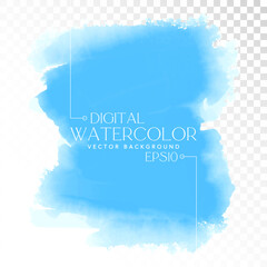 Wall Mural - Vector digital watercolor brush stain. Colorful painted stroke for backdrop. Artistic painted background.