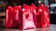 Pink gift bags, party favors, prom favors, Generative AI