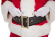 Santa claus using measuring tape
