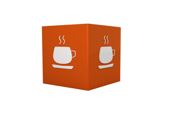 Sticker - Coffee icon on cube