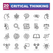Critical thinking Vector Illustration concept. Simple line critical thinking icon for templates, web design and infographics