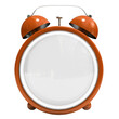 Empty orange alarm clock