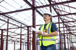 © lerm90 - Engineer builder. work in construction site. senior worker project designer leader concept