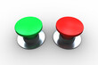 © vectorfusionart - Red and green push buttons