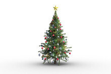 Christmas Tree On White Background