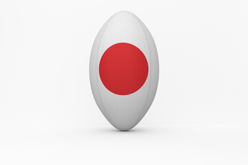 Wall Mural - Japanese flag rugby ball