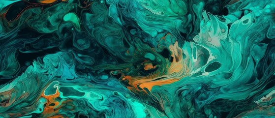 Wall Mural - Water colorful splashes, aesthetic and visual effect. Generative AI