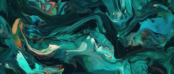 Wall Mural - Water colorful splashes, aesthetic and visual effect. Generative AI