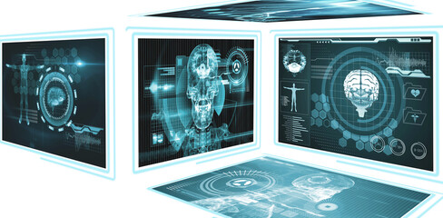 Composite image of different application interface