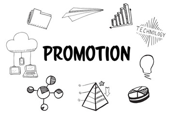 Poster - Promotion text amidst various web icons