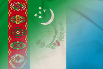 Turkmenistan and Guatemala state flag international contract GTM TKM