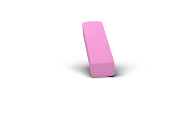 Canvas Print - Digital image of pink eraser