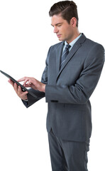 Poster - Businessman using digital tablet