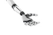 Silvered colored robotic hand