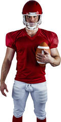 Canvas Print - American football player with ball