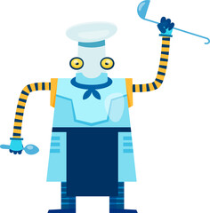 Poster - Robot cooker, housemaid housewife robot helper