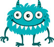 Cute monster character, cartoon funny creature