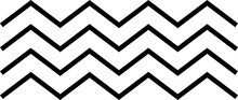 Memphis Geometric Shape, Minimal Zigzag Line