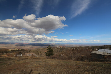 Sticker - clouds over the mountains