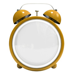 Empty yellow alarm clock